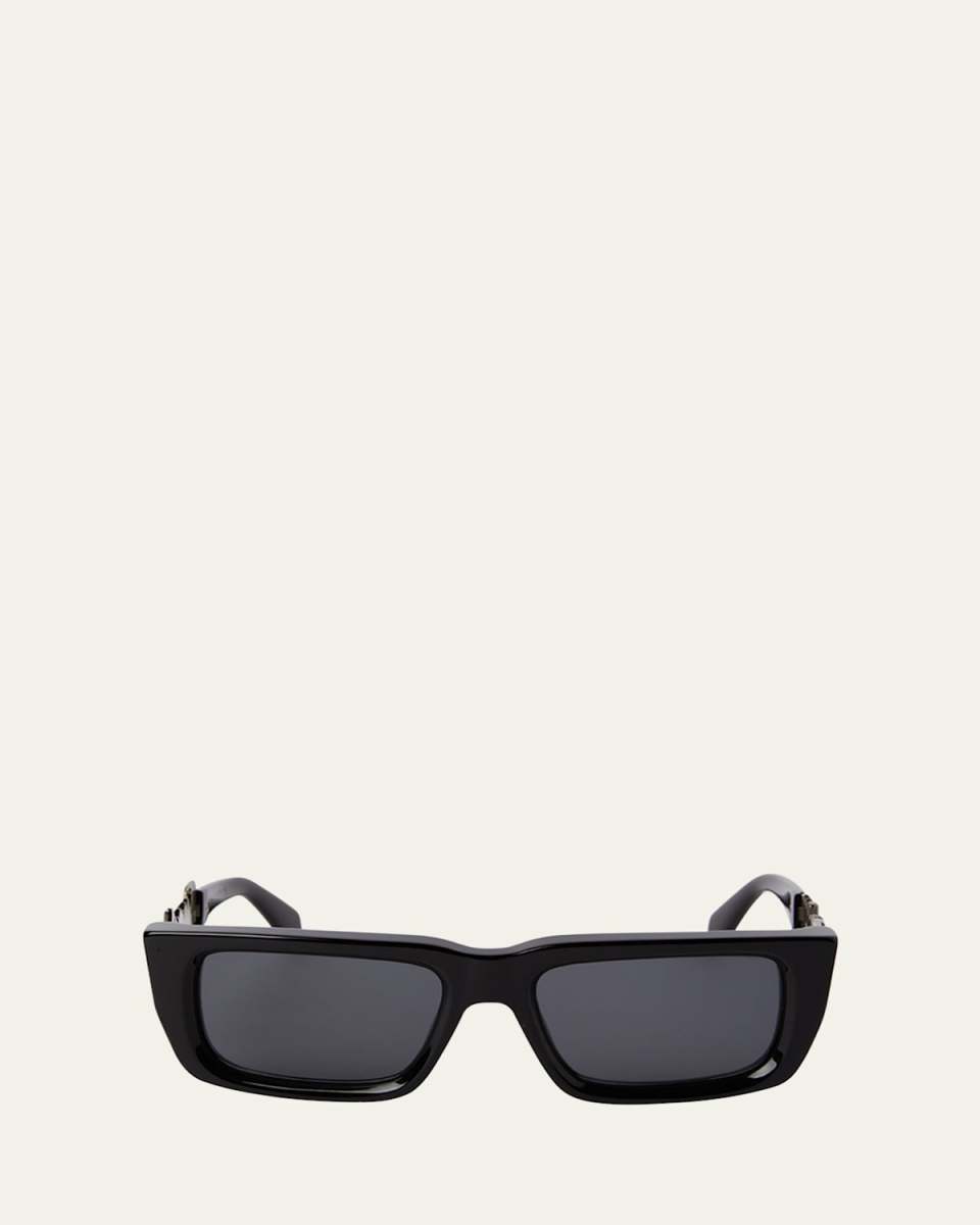 Milford Acetate & Metal Rectangle Sunglasses